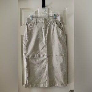 Wit & Wisdom 'Ab'Solution High Rise Utility Skirt-cream multiple pockets size 10